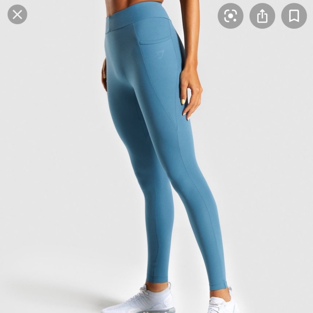 Gymshark sculpt leggings in Smokey teal